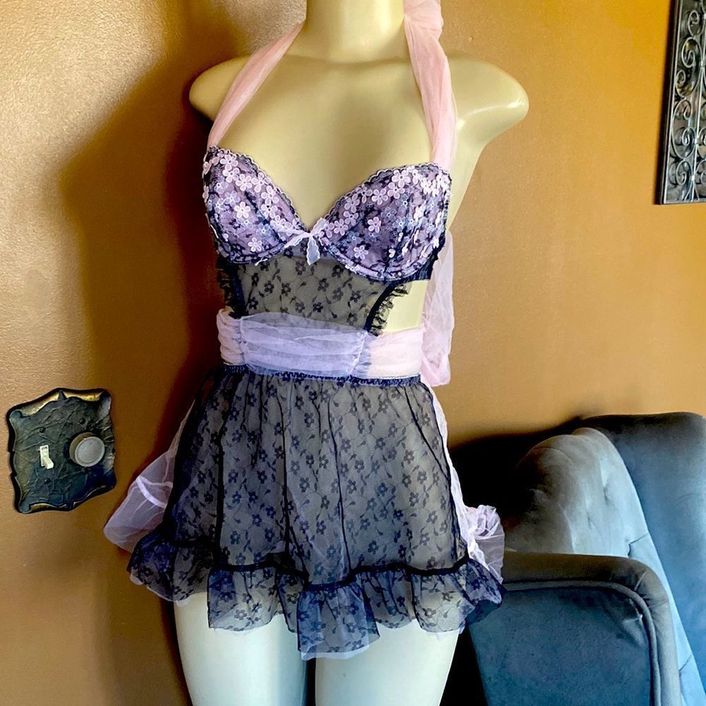 Victoria’s Secret Maid Costume Rare! Pink & Black